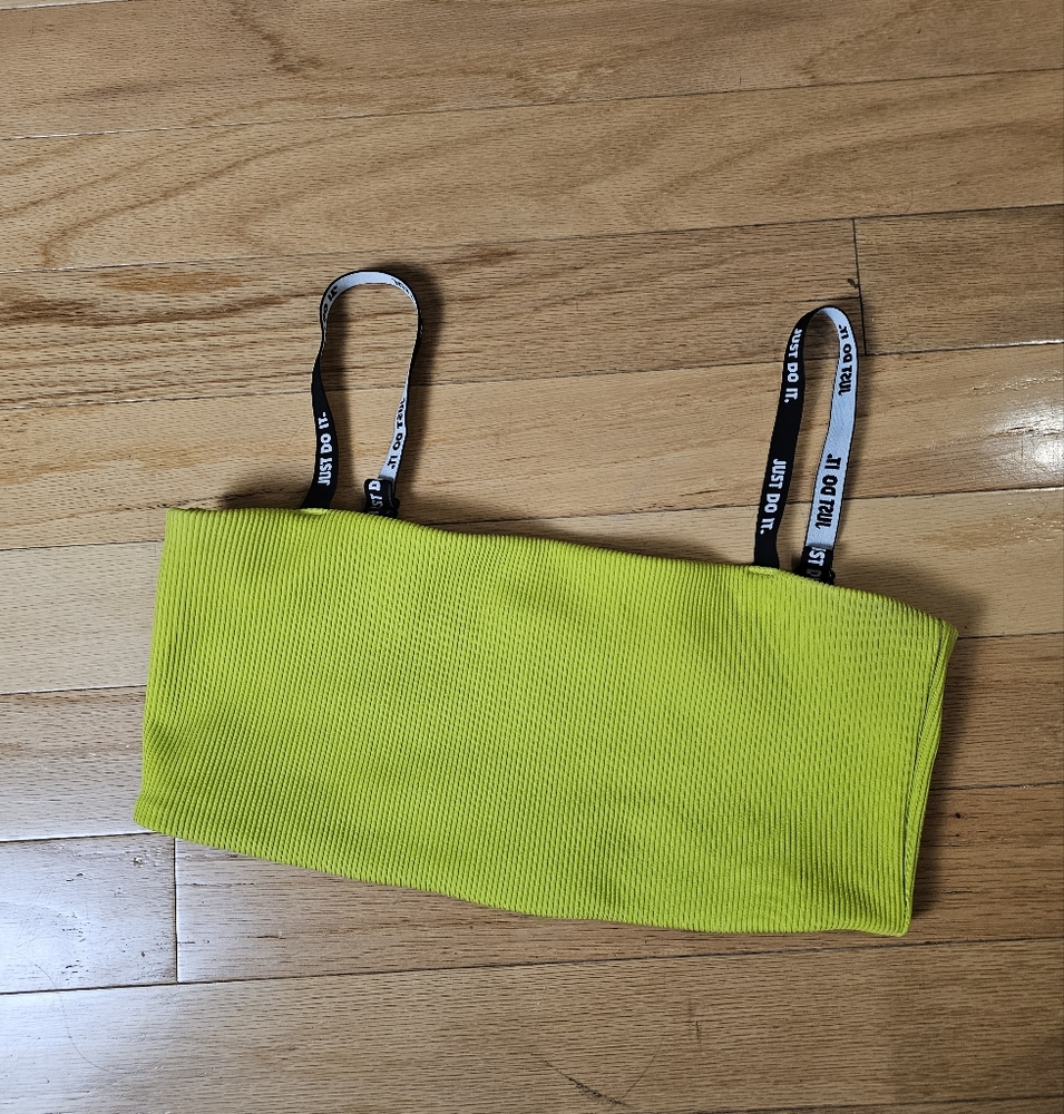 lime green nike crop top